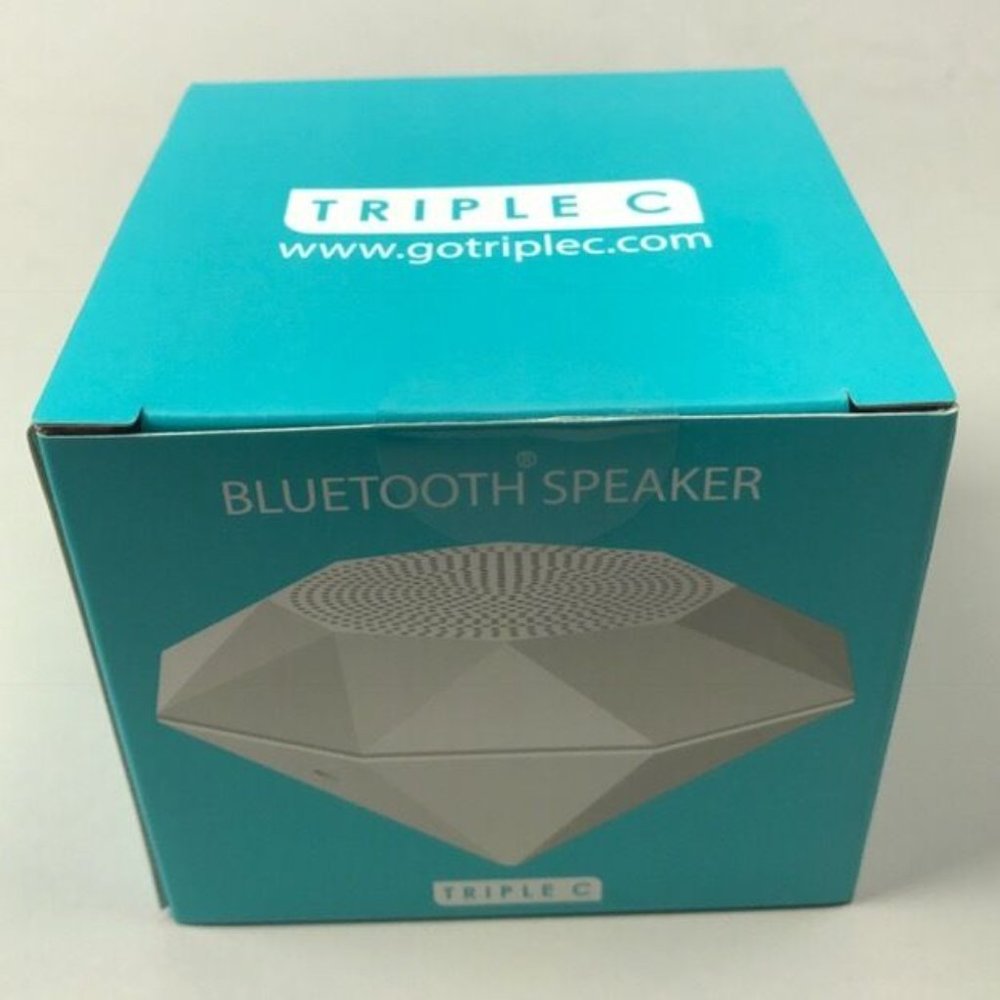 Triple C Bluetooth Speaker White Diamond play NIB rechargeable